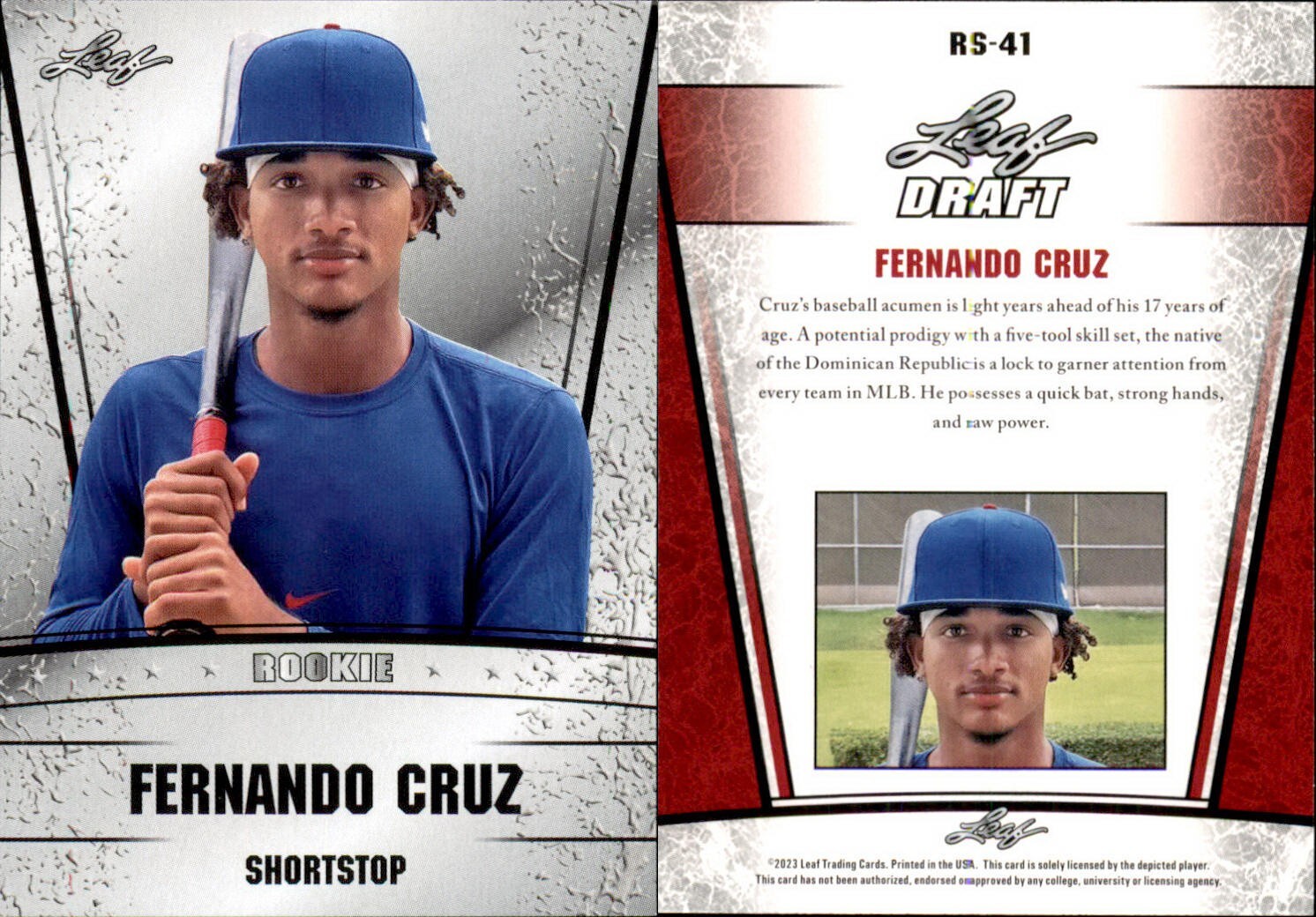 Julio Rodriguez 直筆サインカード 2020 Leaf Draft JULIO