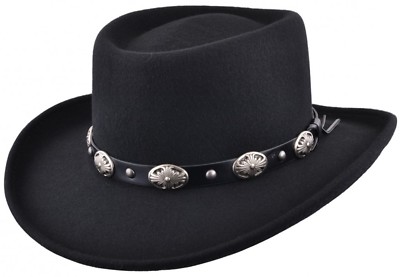 black gambler hat