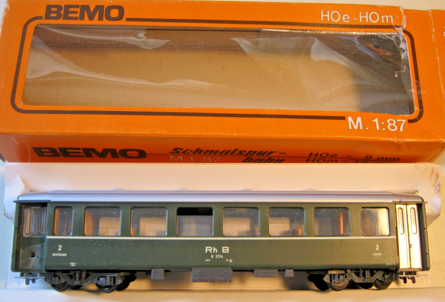箱付き BEMO HOe HOm 1/87 rhb a 3252 123 Boxed Bemo Hoe Hom 1/