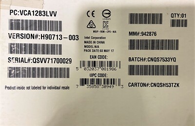 Intel VCA1283LVV Visual Compute Accelerator NEW BULK PACKAGING