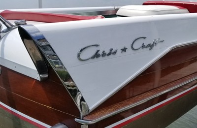 1957 Chris Craft Continental 21 Feet. Very collectible vintage wooden runabout