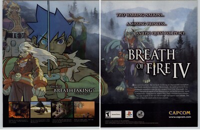 2000 Breath of Fire IV 4 PS1 Playstation 1 Print Ad/Poster Official Promo Art