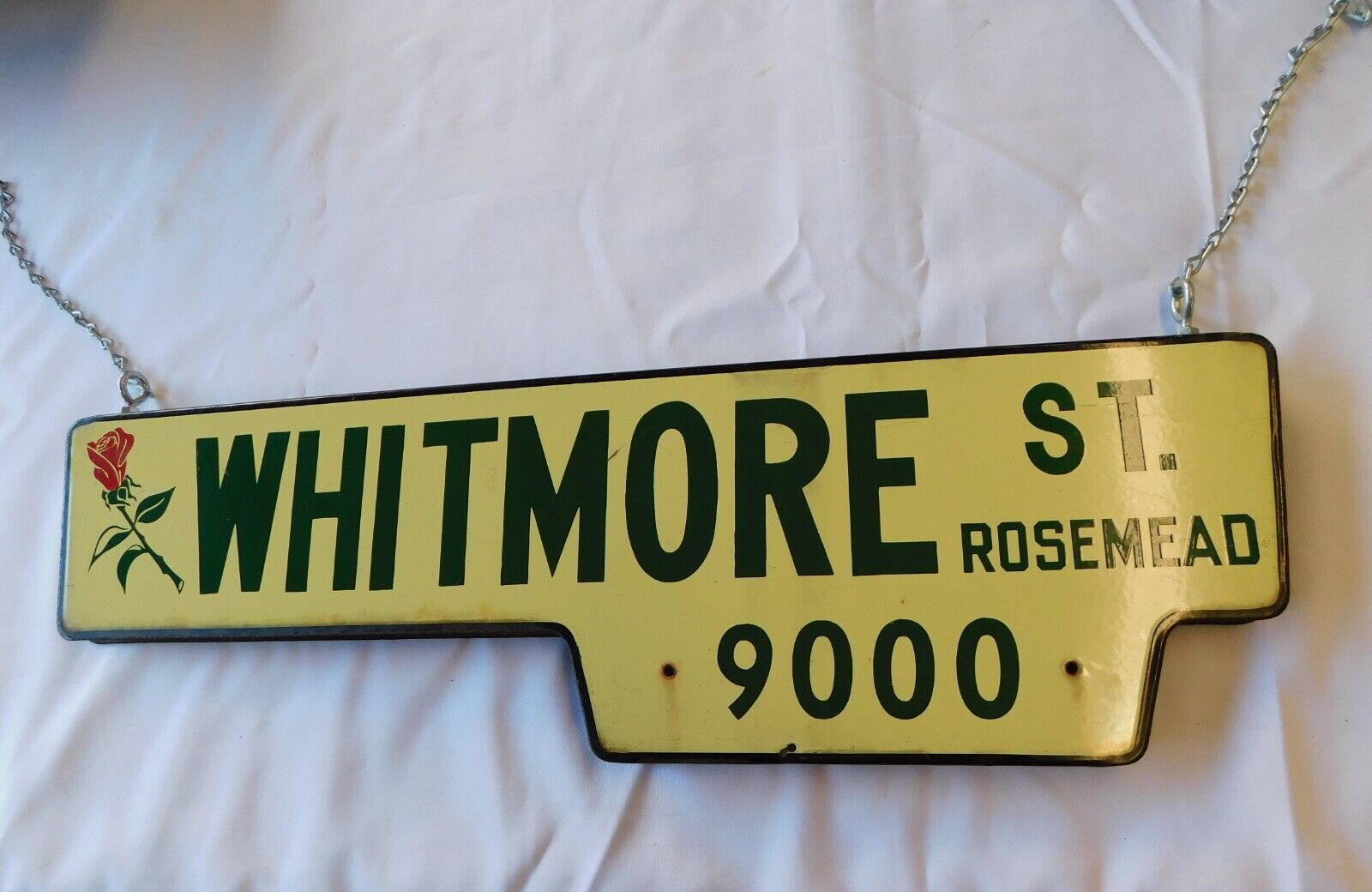 Vintage Original Porcelain Rosemead CA California Whitmore Street