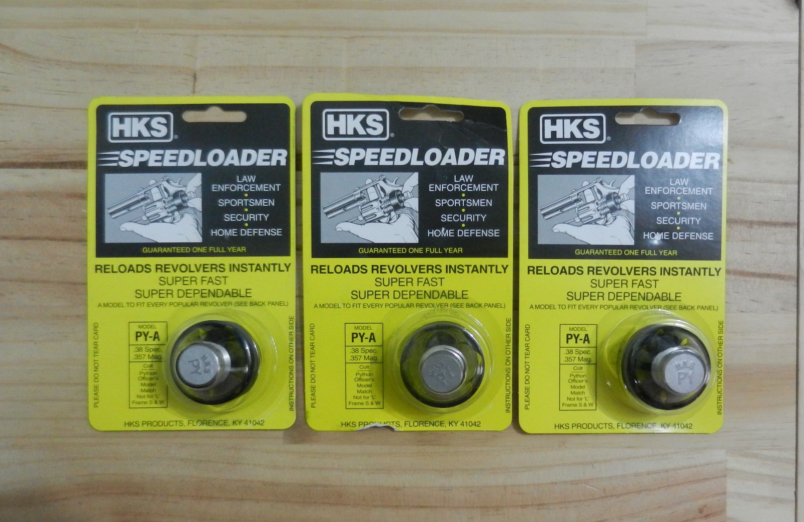 外食バスター3袋 HKS Speedloader; PY-A; 6-Shot; 38 Spl 357 Mag; 3 Pack; Fast