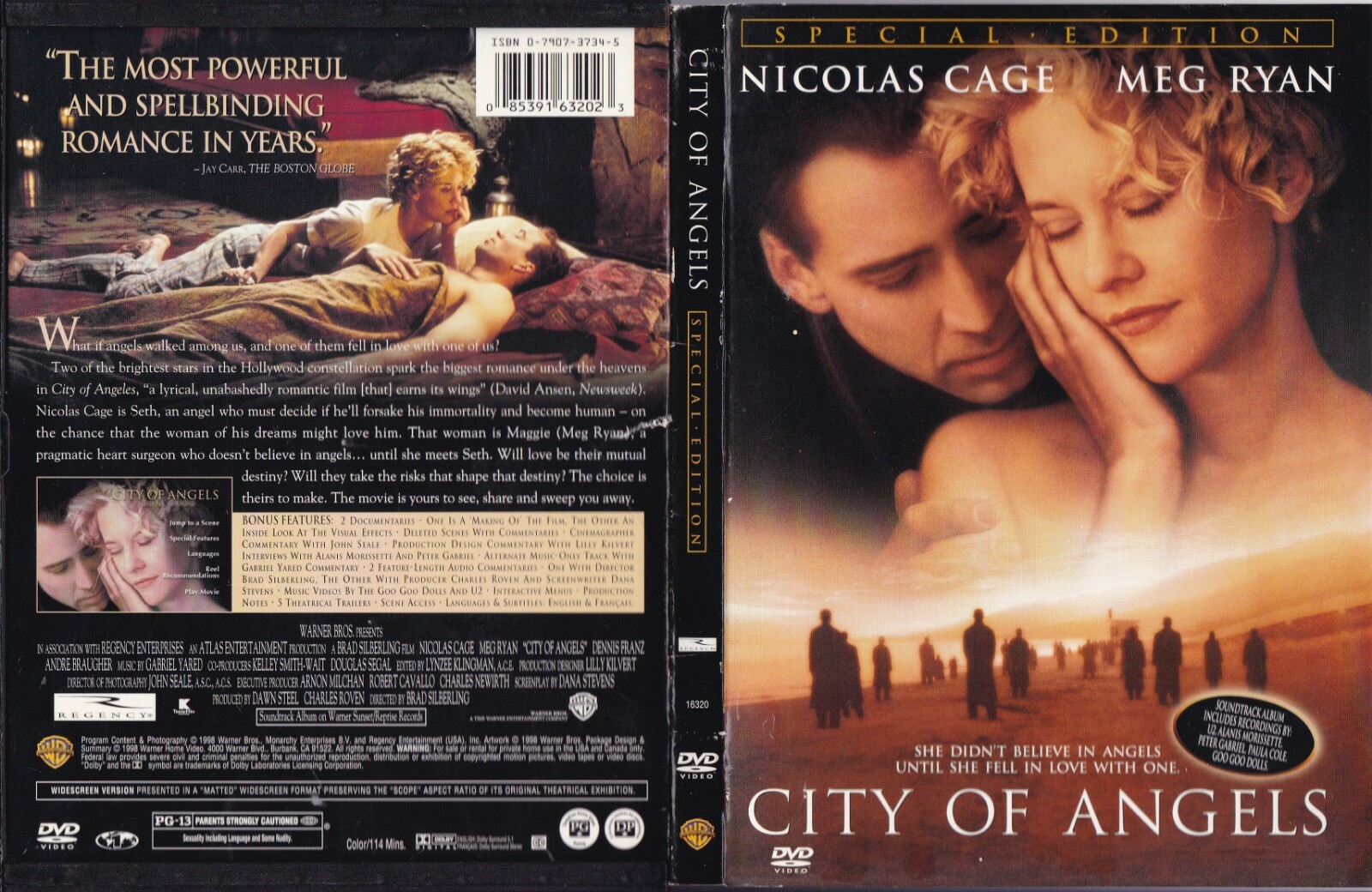 City of Angels (Widescreen DVD, 1998) Nicolas Cage & Meg