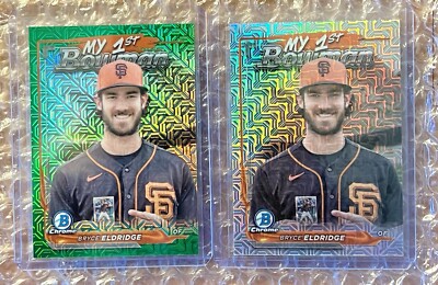 Bryce Eldridge 2024 Bowman Chrome Mega My 1st Bowman Green Mojo Refractor /99