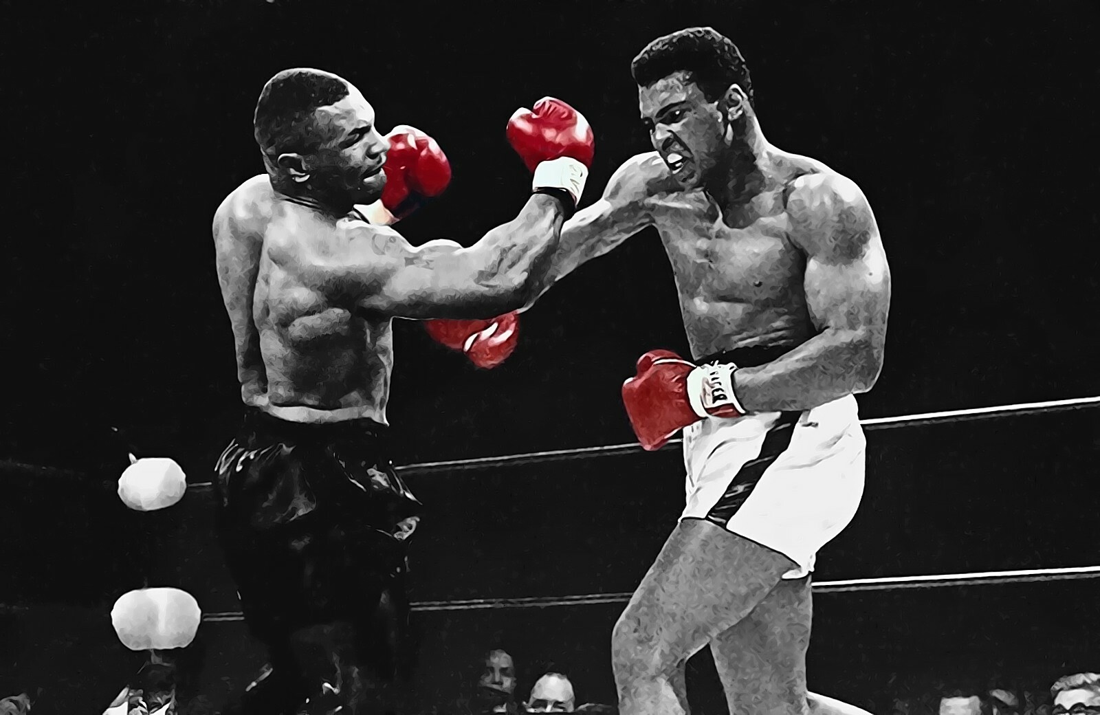 Mike Tyson vs Muhammad Ali Fight Poster Framed Art Boxing