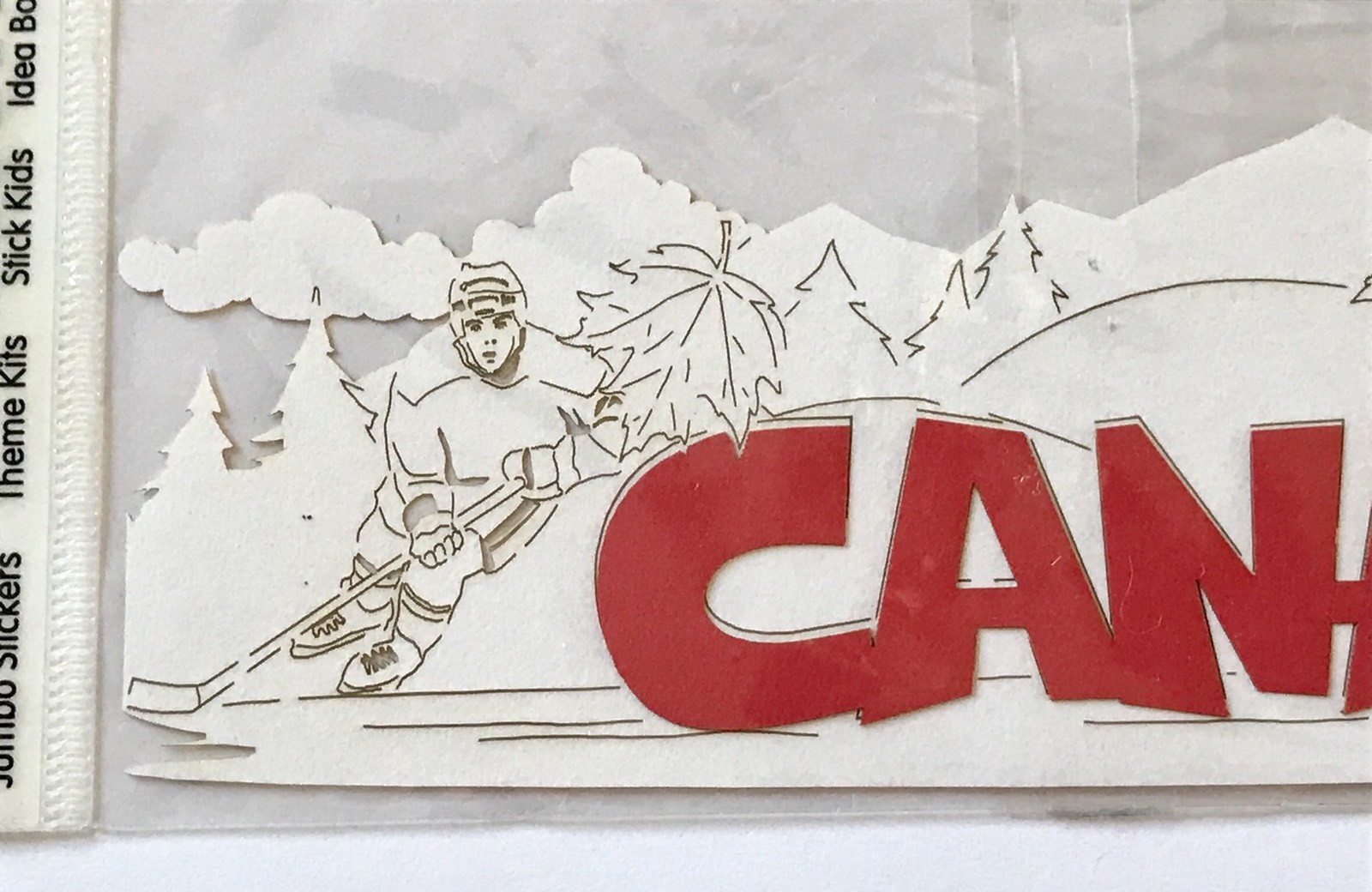 NIP CANADA 8 INCH STAMPING STATION LAYERED LASER DIECUT HOCKEY MAPLES