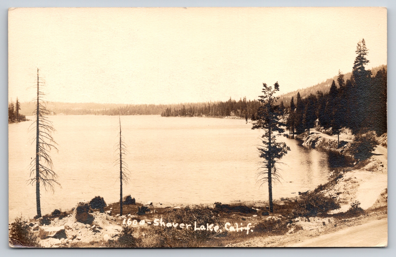 Lake California~view Across Lake From Shore~1930s Rppc