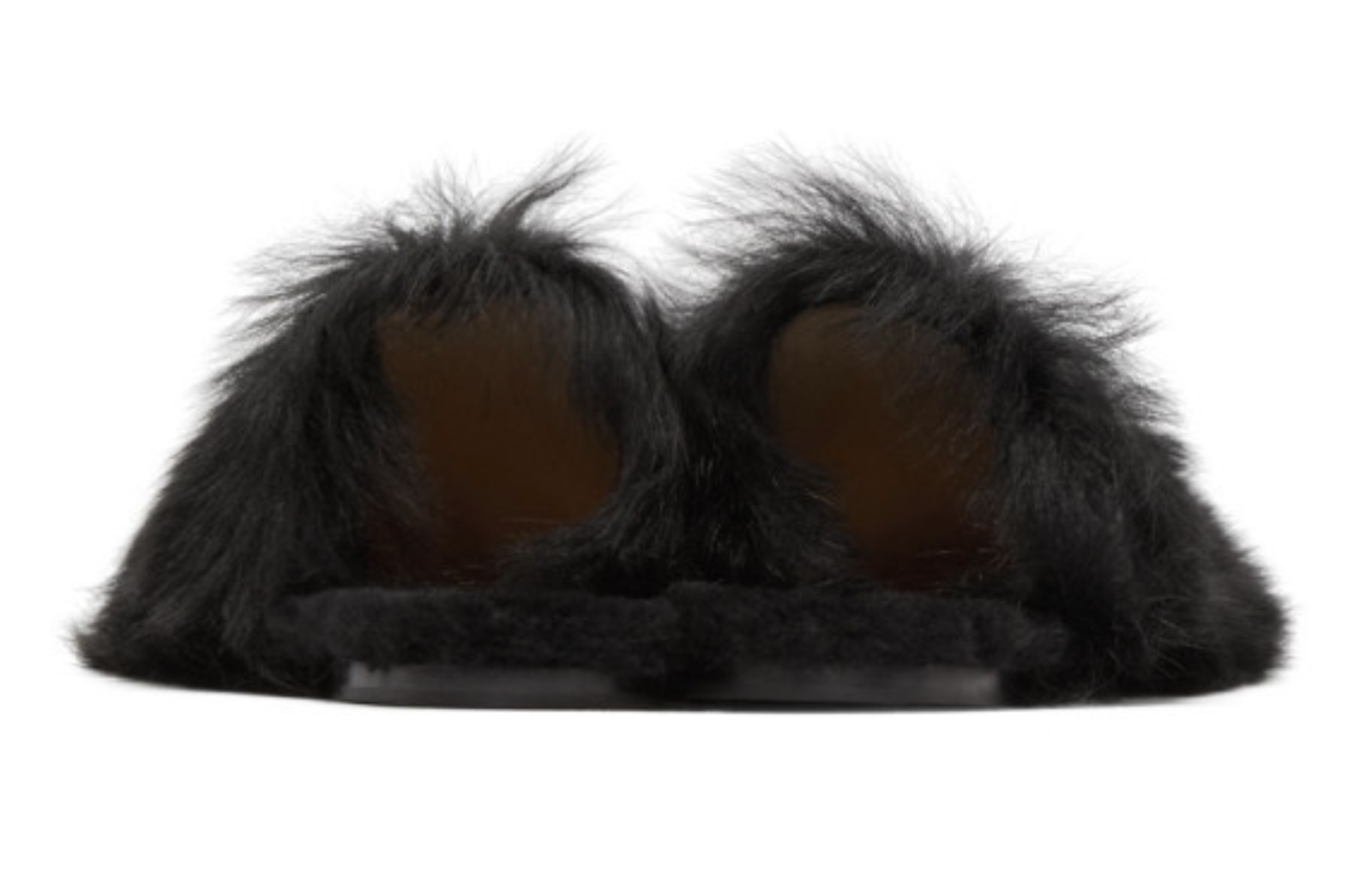 ANYA HINDMARCH ANYA HINDMARCH SHEARLING CREEPER EYES SLIPPERS FLUFFY SLIDERS SANDALEN SCHUHE 40