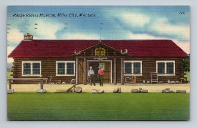 Range Riders Museum Miles City,MT Custer County Montana Vintage Postcard c1950s