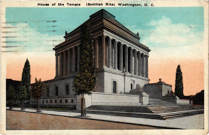 Pc Freemasonry, Masonic Temple, Washington, Dc, Vintage Postcard (B56879)
