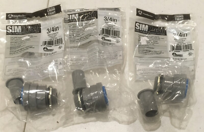 [3 Pack]SOUTHWIRE SimPush 3/4 #LTNM-BC-075 Box Conduit Connectors Liquid Tight