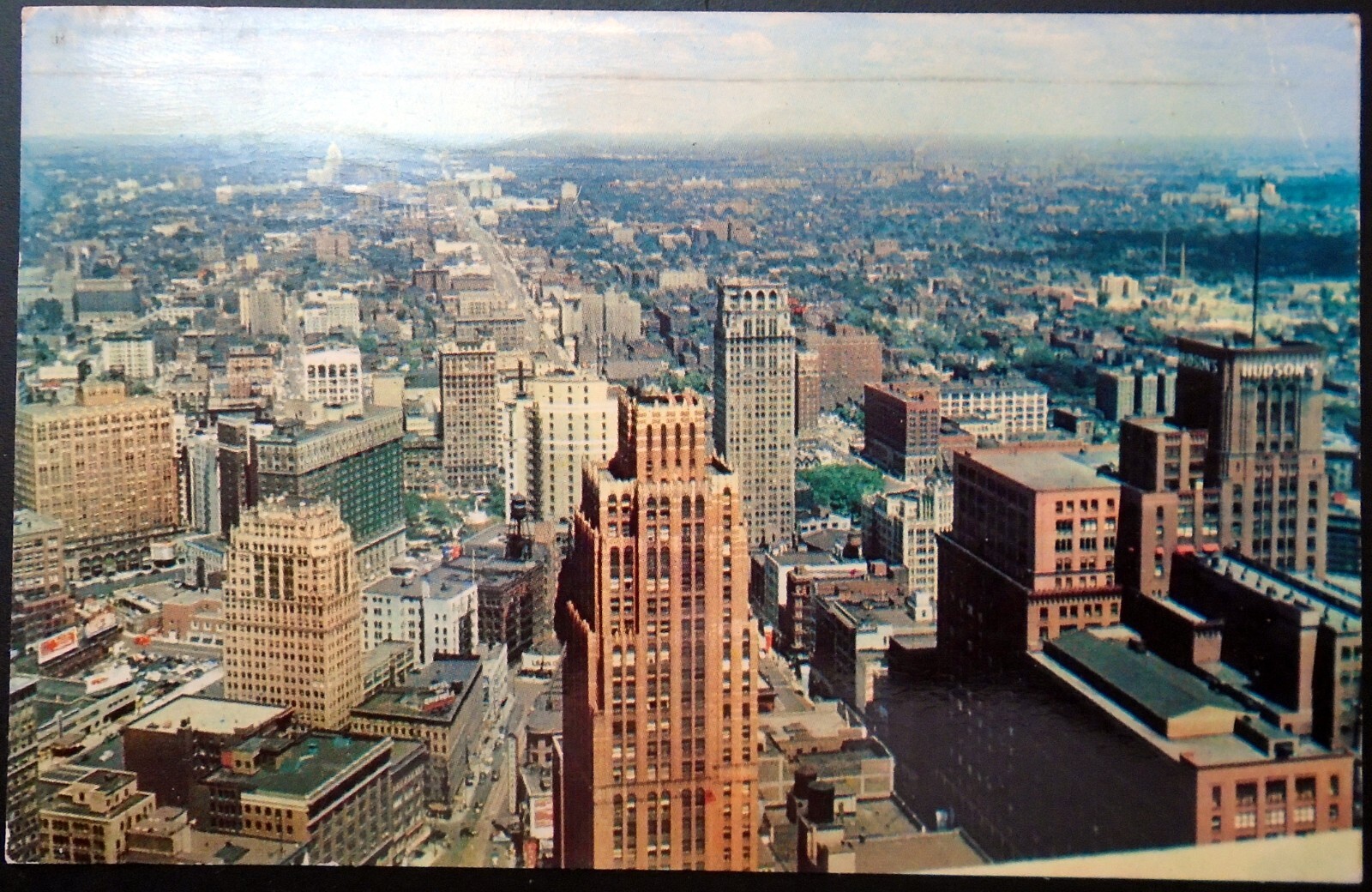 Downtown Detroit from Observation Tower of Penobscot Building,