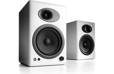 Audioengine A5+ Classic White Powered Bookshelf Speakers AUTHORIZED-DEALER