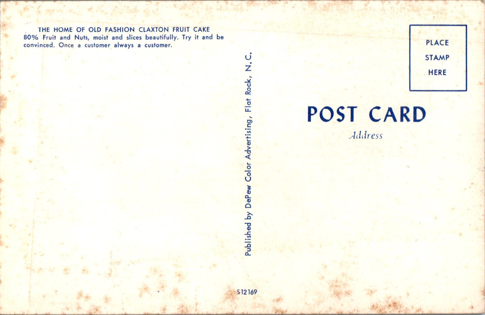 Interior, Claxton Fruit Cake Bakery, Claxton, Georgia GA chrome Postcard