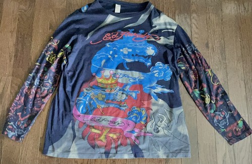 オンライン直販 ヴィンテージ レア エドハーディ クリスチャンオードジェー ロングスリーブｔシャツ メンズの3xパンサー クラウン 販売 スケジュール Www Cakeindustry In