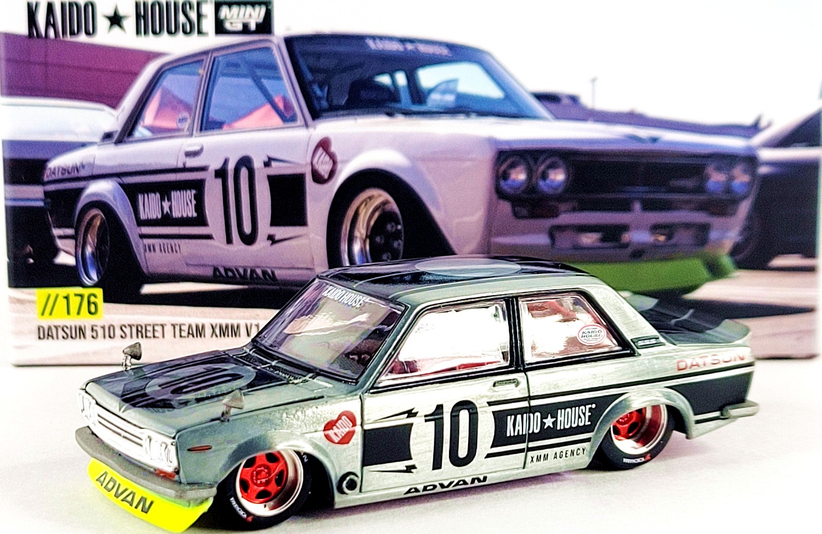MINI GT 街道ハウス　DATSUN 510 チェイス Kaido House x Mini GT Datsun 510 Street Team XMM V1 ⬜ WHITE