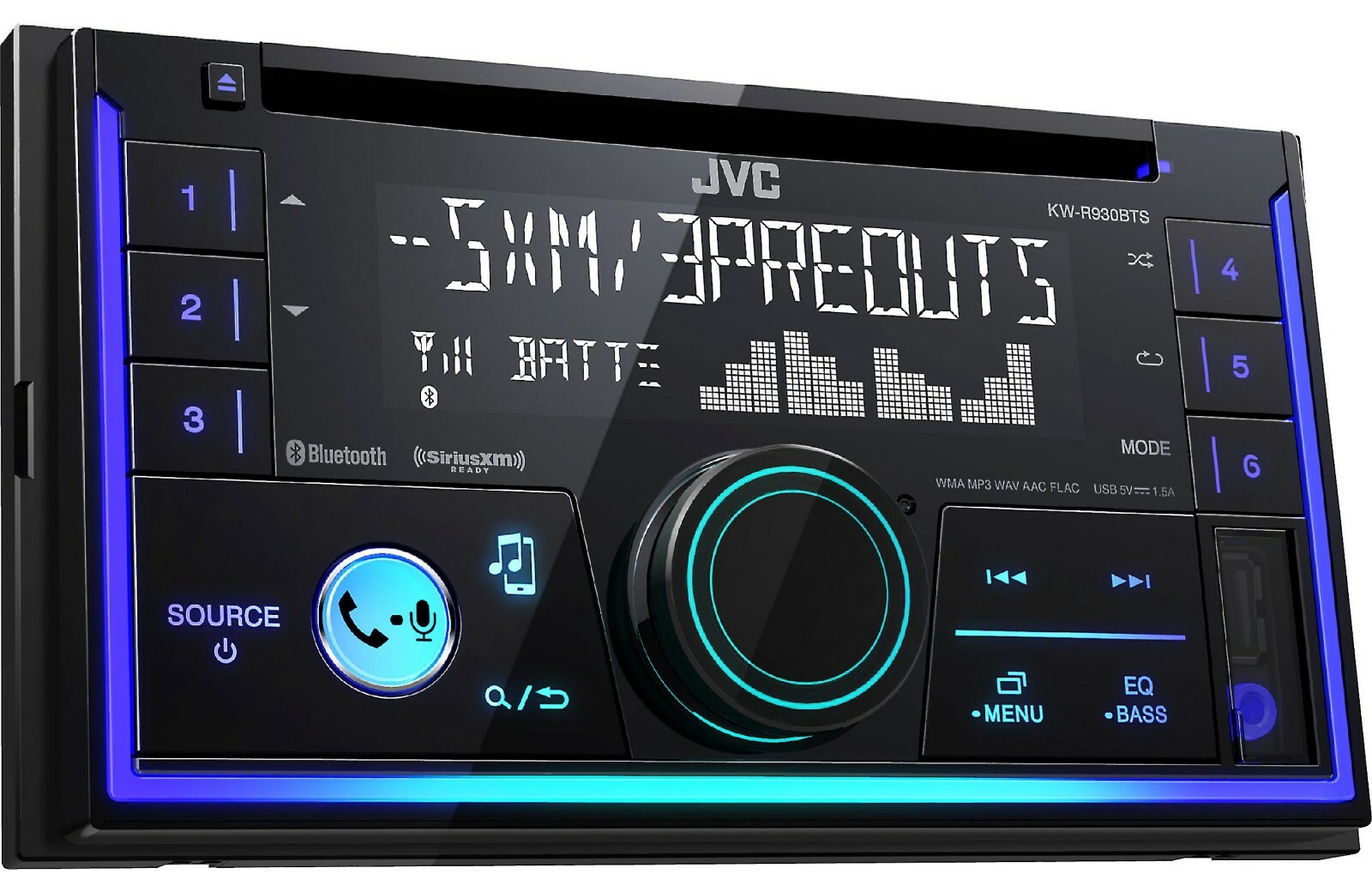 Double Din Car Stereo Radio Jvc Kwr930bt 1 Pair 2way 6.5 1pair 6x9 3way