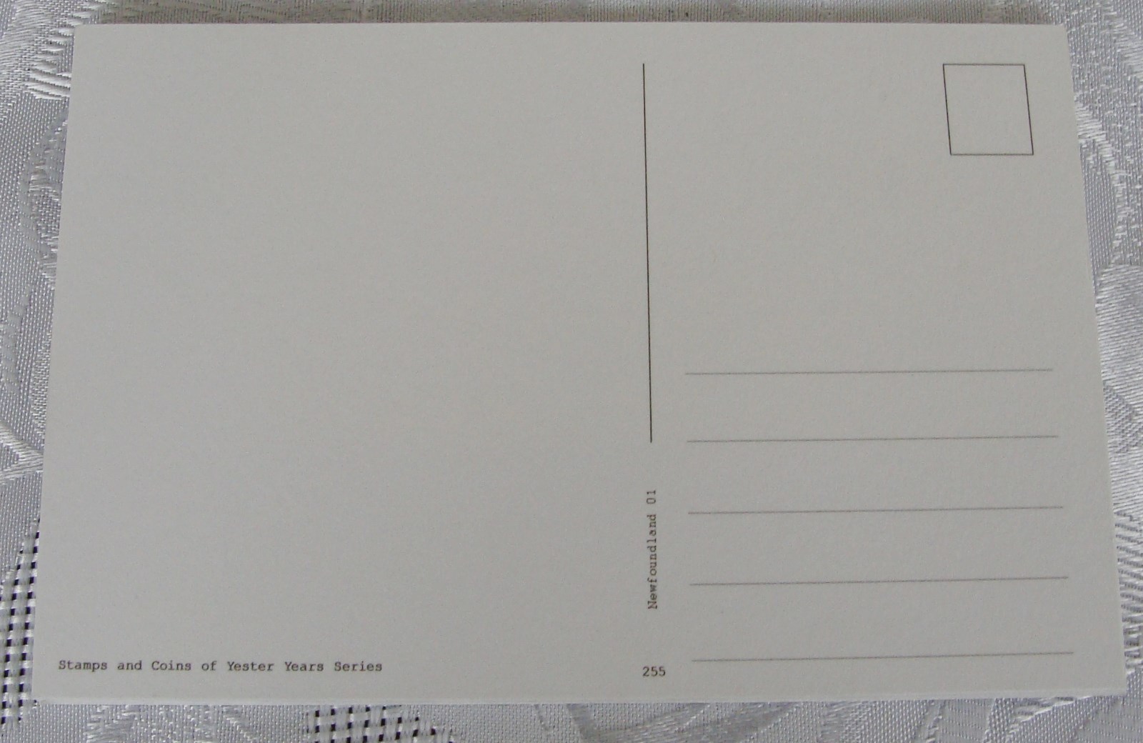 NEWFOUNDLAND COIN AND STAMP POSTCARD VERY COLORFUL MINT CONDITION