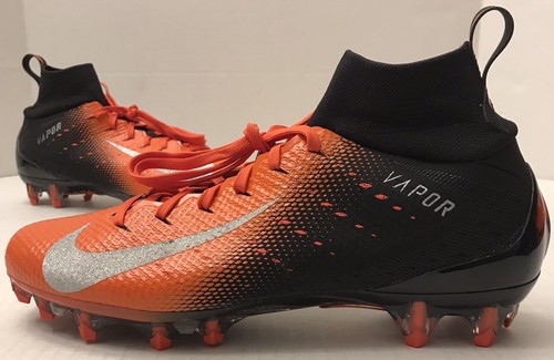 NIKE Vapor Untouchable 3 Pro Football Cleats 917165-008 Orange (MENS 8) *NO BOX*