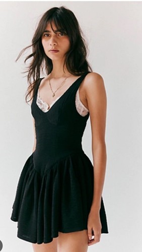 Free People DELFI Isadora Drop Waist Corset Mini Dress M