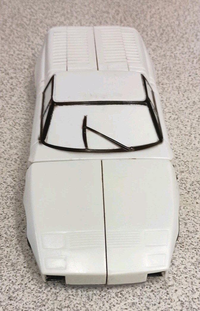 Transformers Hungarian Bootleg Lamborghini Sports Car 1980s White Purple Vintage