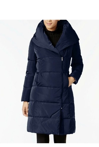 ダウンジャケット・コート Cole Haan Signature Asymmetrical Pillow-Collar Puffer Coat Cole Haan Women's Signature Asymmetrical Pillow-Collar Down