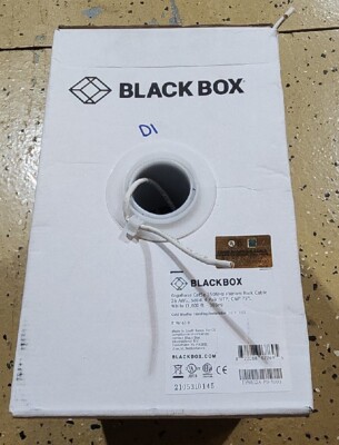 Blackbox GigaBase Cat5e 350MHz Plenum Bulk Cable 24 AWG, Solid, 4 Pair, UTP, CMP