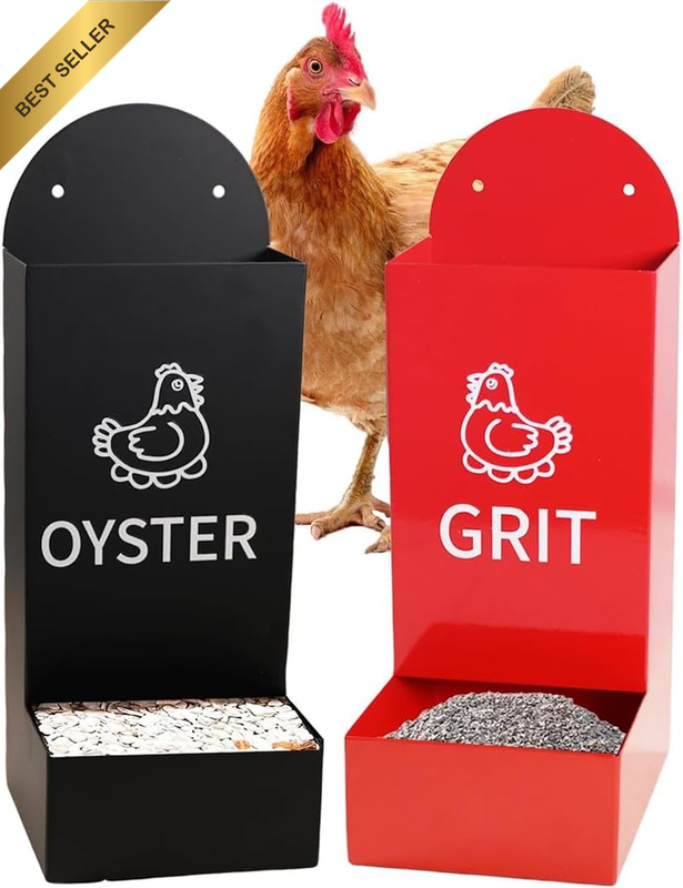 2 Pack Automatic Chicken Feeder and Waterer Set – No Waste Metal Hanging Poultry