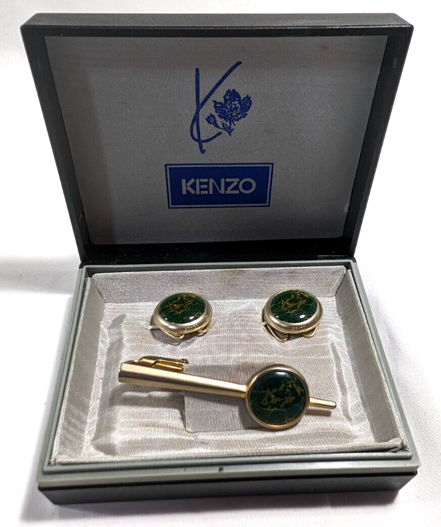 KENZO Tie Pin & Curfflink Set With Box Used From Japan | eBay KENZO Tie Pin & Curfflink Set With Box Used From Japan | eBay