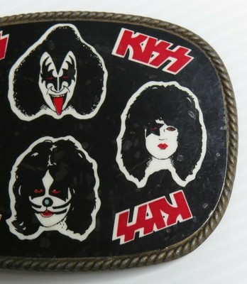 KISS VINTAGE MEXICAN SOLO FACES BELT BUCKLE