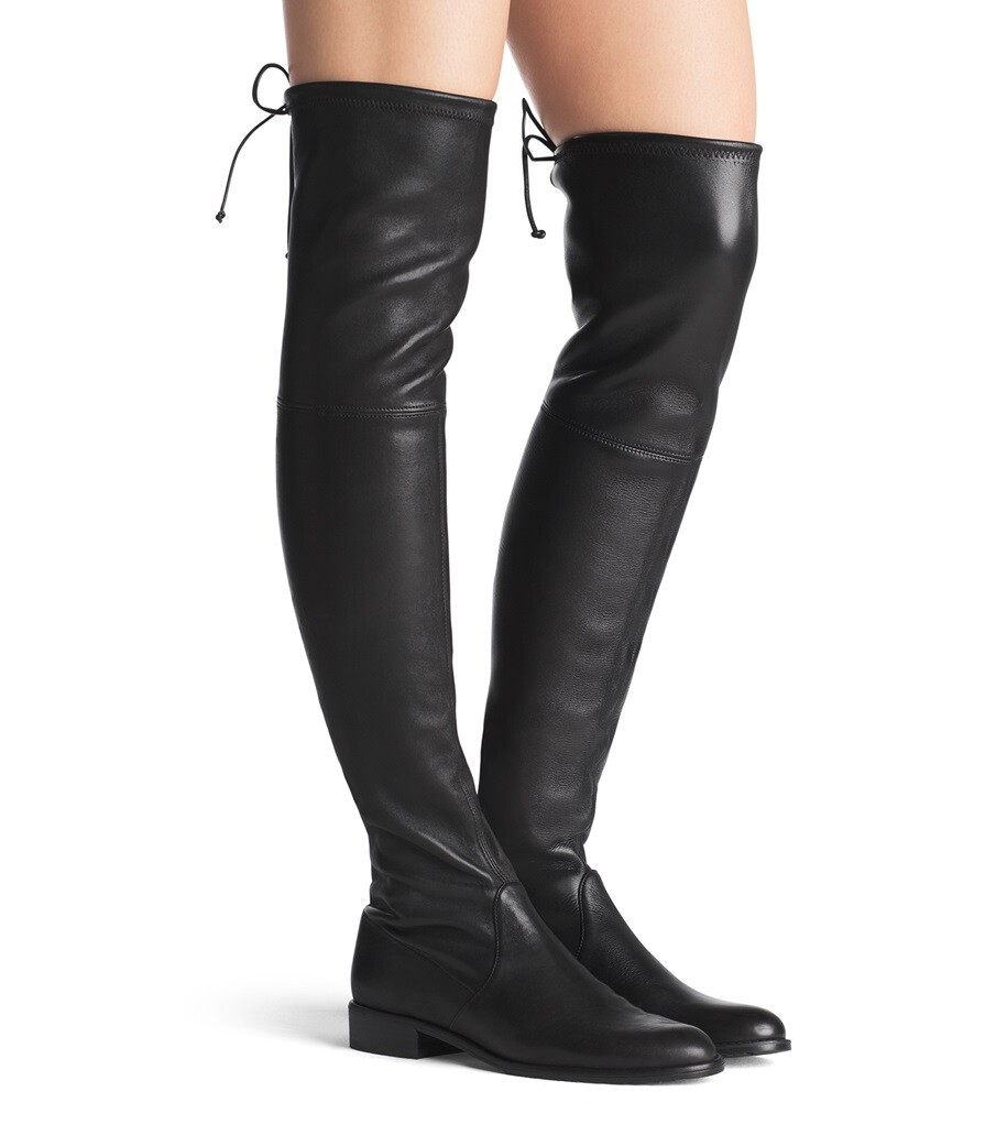 【美品】Stuart Weitzman Lowland boots（US5.5） Lowland | Black Suede Over-the-Knee Boots | Stuart Weitzman
