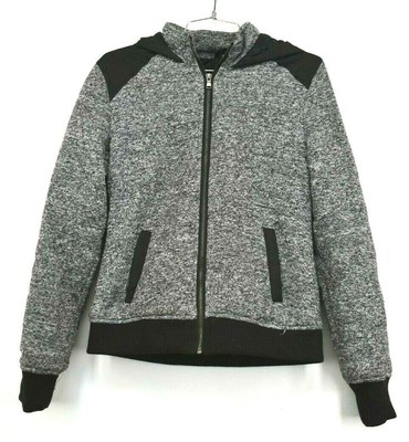 Outer Edge Full Zip Boys Jacket Casual Evening Everyday Grey & Black Size Medium