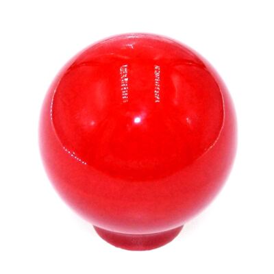 Vintage National Lock 1 7/8'' Red Ball Round Ceramic Furniture Knob 178K-RE