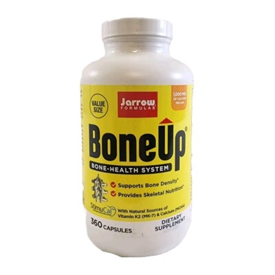 Jarrow Formulas BoneUp Strength-NEW SEALED 360 Capsules - BB 10/24