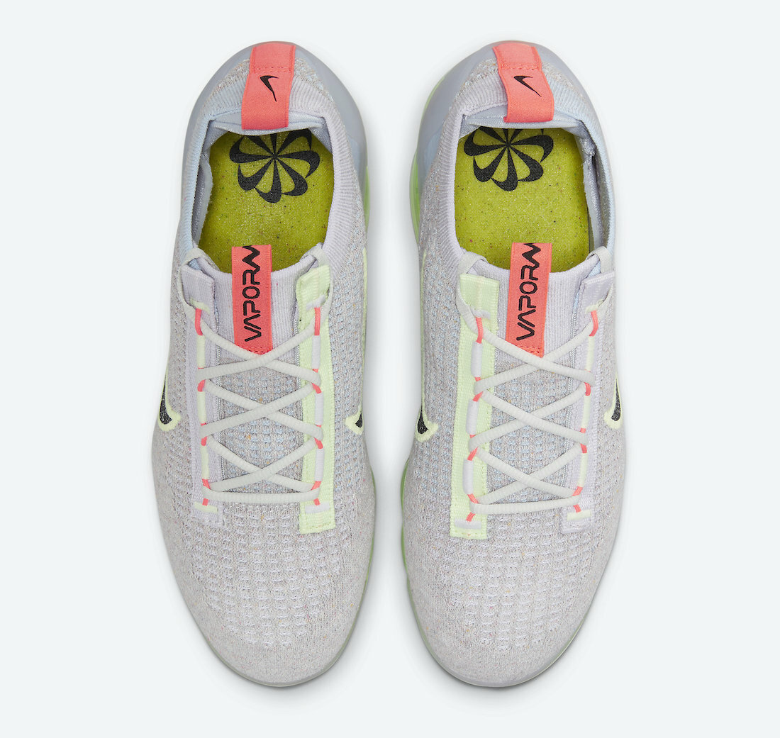 

Женские кроссовки Nike Air Vapormax 2021 Flyknit Bone White Pink Lime Ice DC4112-003 размер 7,5, Multicolor, Nike Air Vapormax Flyknit