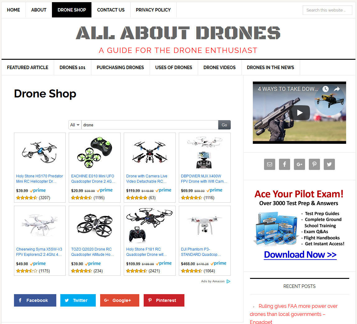 [NEW DESIGN] * DRONES * blog niche website business for sale AUTOMATIC CONTENT! 2