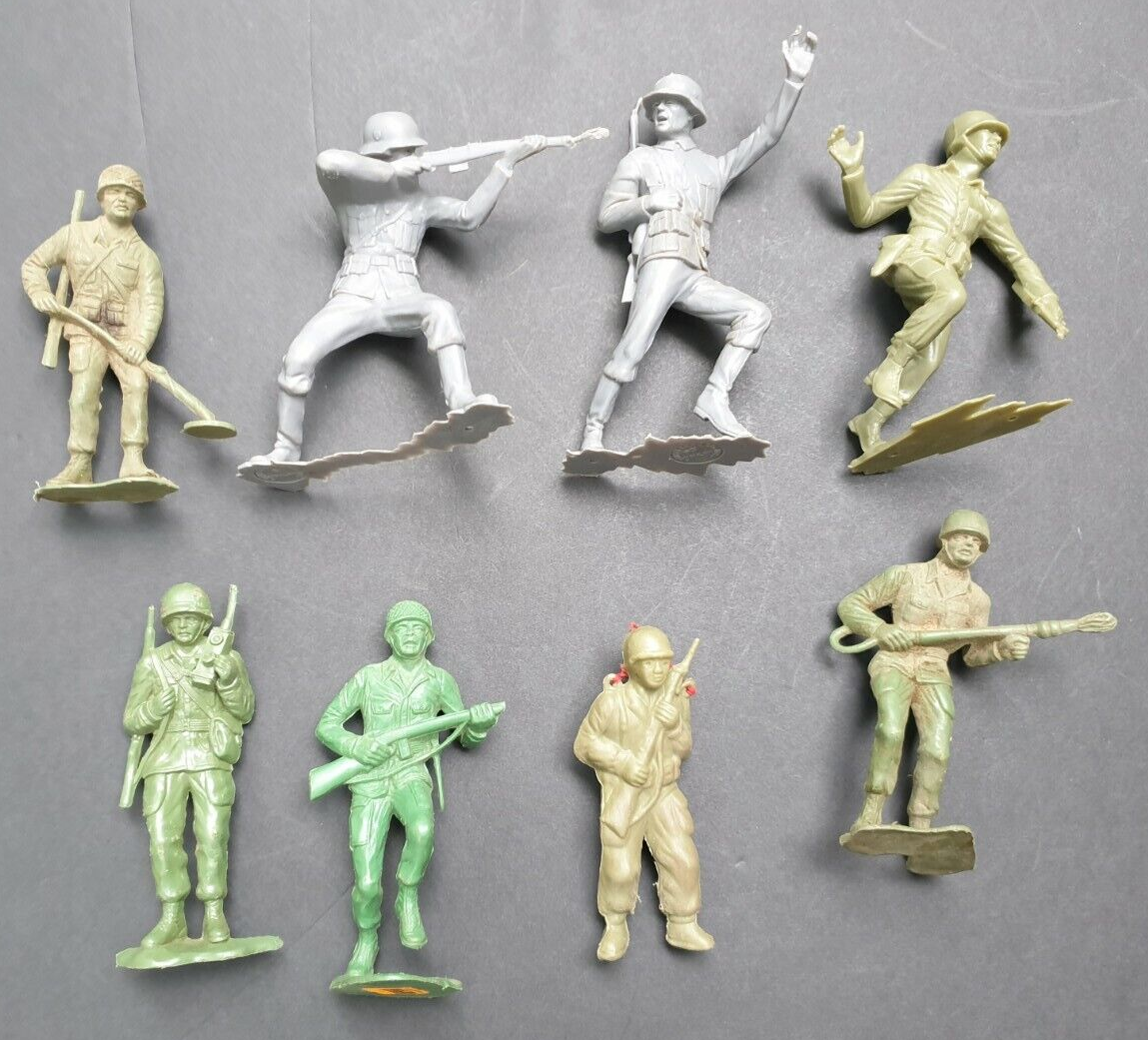 Army Men Toy Soldier Plastic Military Figure Lot WW2 Mark WWII...