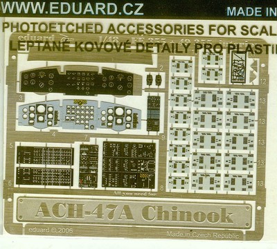 1/48 ACH-47A Chinook interior colour photo-etch ITALERI Eduard 49355