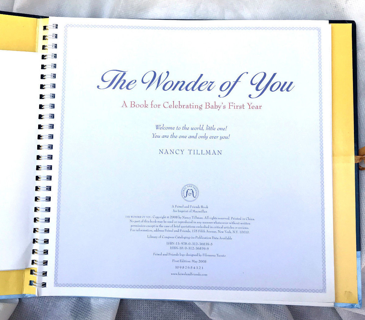 NEW The Wonder of You Celebrating Baby's First Year Unisex Baby Book Tillman