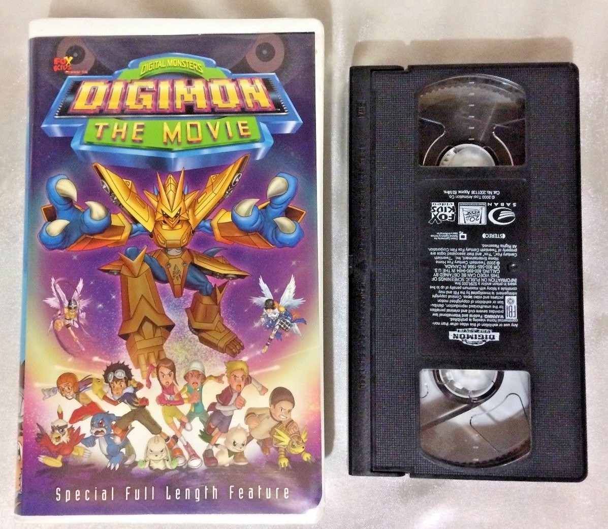 Digimon Pokemon VHS Lot 5 Video Tapes ? The Movie ? A New Digitude ? Clamshell