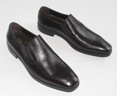 NEW Bruno Magli PITTO Loafer Slip on Shoes Men's 9 M Leather Dark Brown ITALY