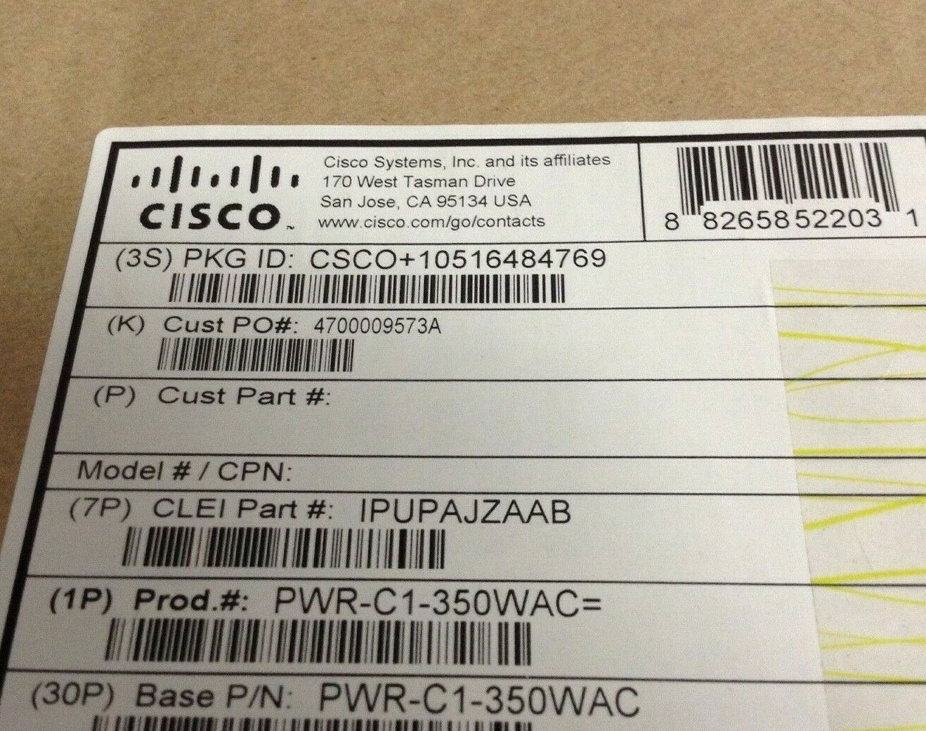 NEW CISCO C4KX-PWR-750AC-F  Power Supply for Catalyst 4500-X