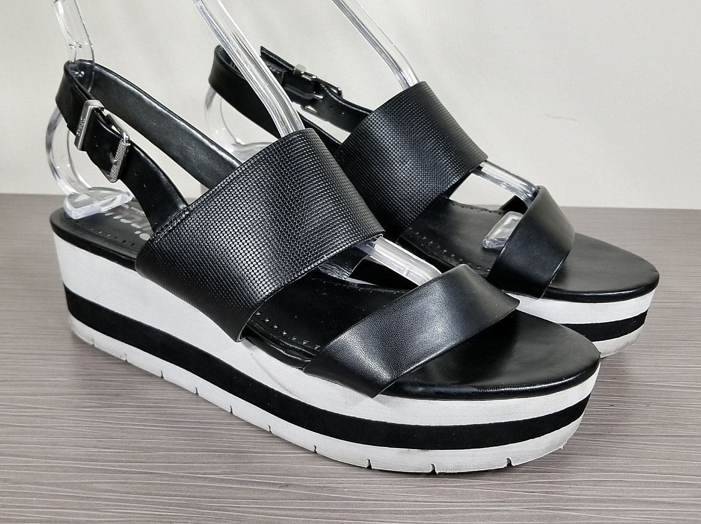 Circus by Sam Edelman Chandler Platform Sandal Black/White Womens Size 10 / 41.5