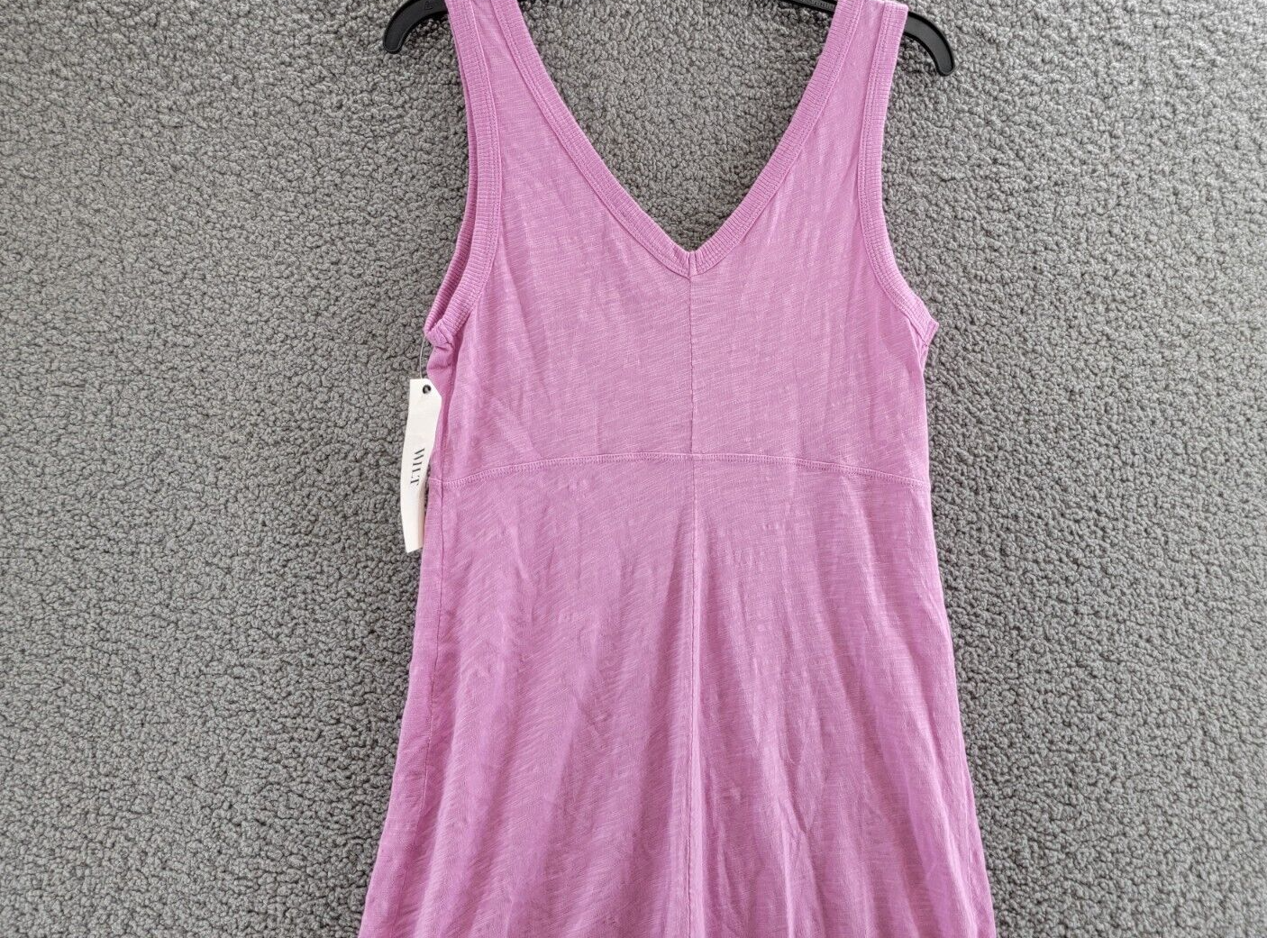 Wilt Fem Ruched Midi Dress Women's S Orchid Heather V-Neck Sleeveless Pullover - Picture 10 of 15