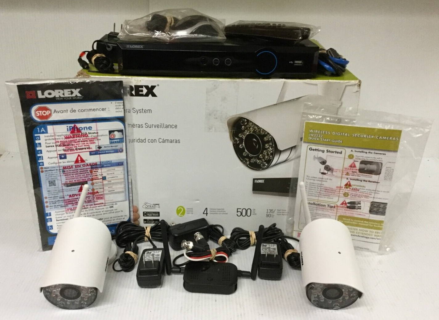 (MA1) Lorex LX425W Wireless 4-Channel 500GB Security System 