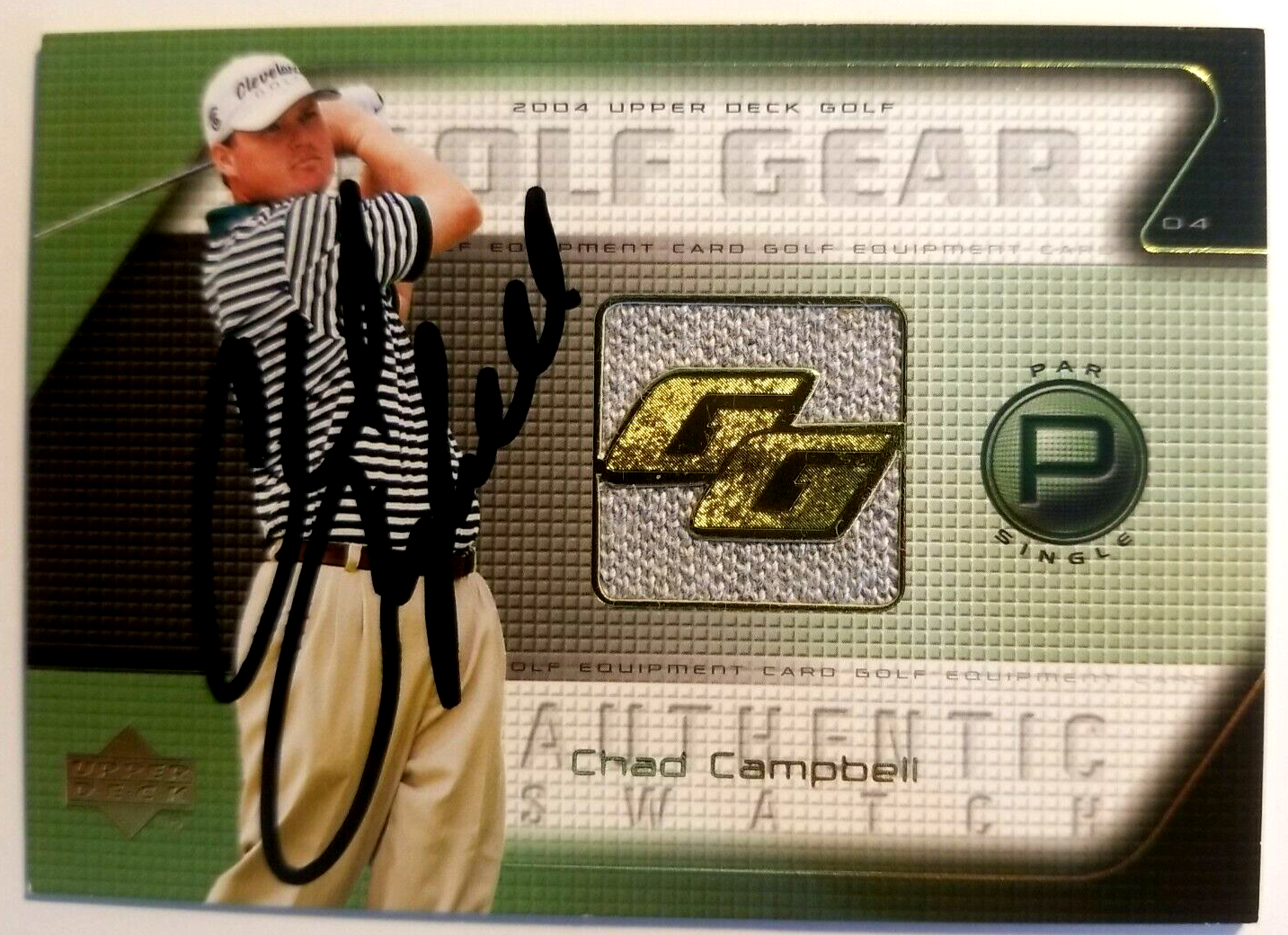 Chad Campbell 2004 Upper Deck Authentic Shirt & Autographed Chad Campbell 2004 Upper Deck Authentic Shirt & Autographed