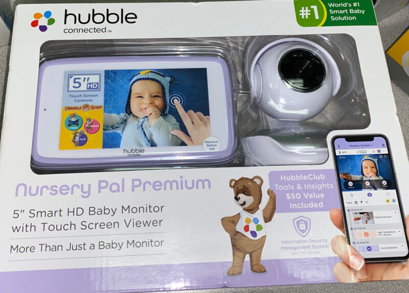 New Hubble Connected Nursery Pal Premium 5" Smart HD Baby Monitor HCTNPPRMWB NIB