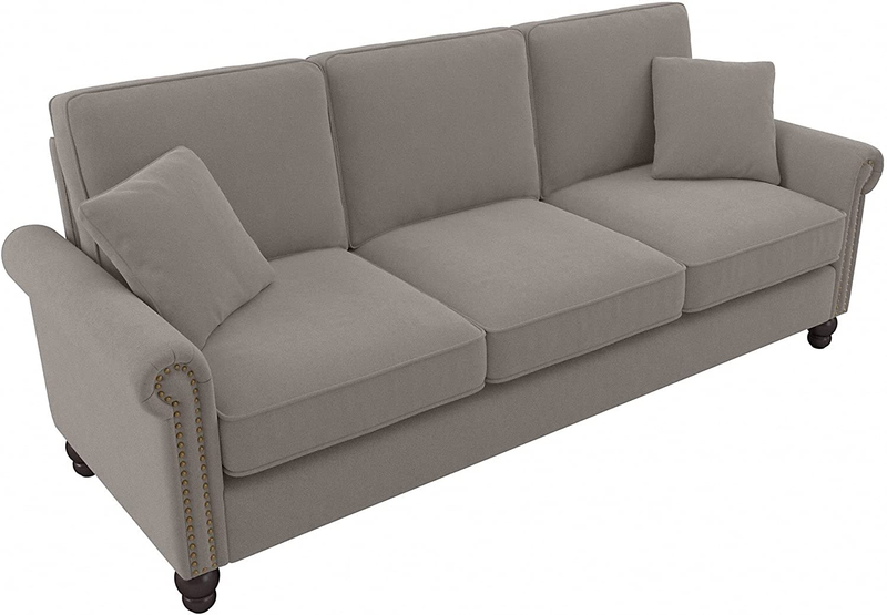Bush Furniture Coventry Sofa, 85W, Beige Herringbone